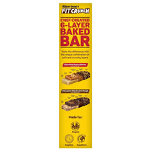 FITCRUNCH chef-created 6-layer baked bar box, chocolate peanut butter flavor