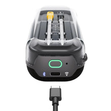Smart thermometer hub with two probe slots and charging cable connection