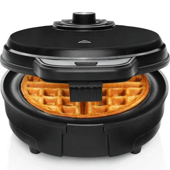 Chefman Anti-Overflow Belgian Waffle Maker w/ Shade Selector, Non-Stick Plates - Black, New