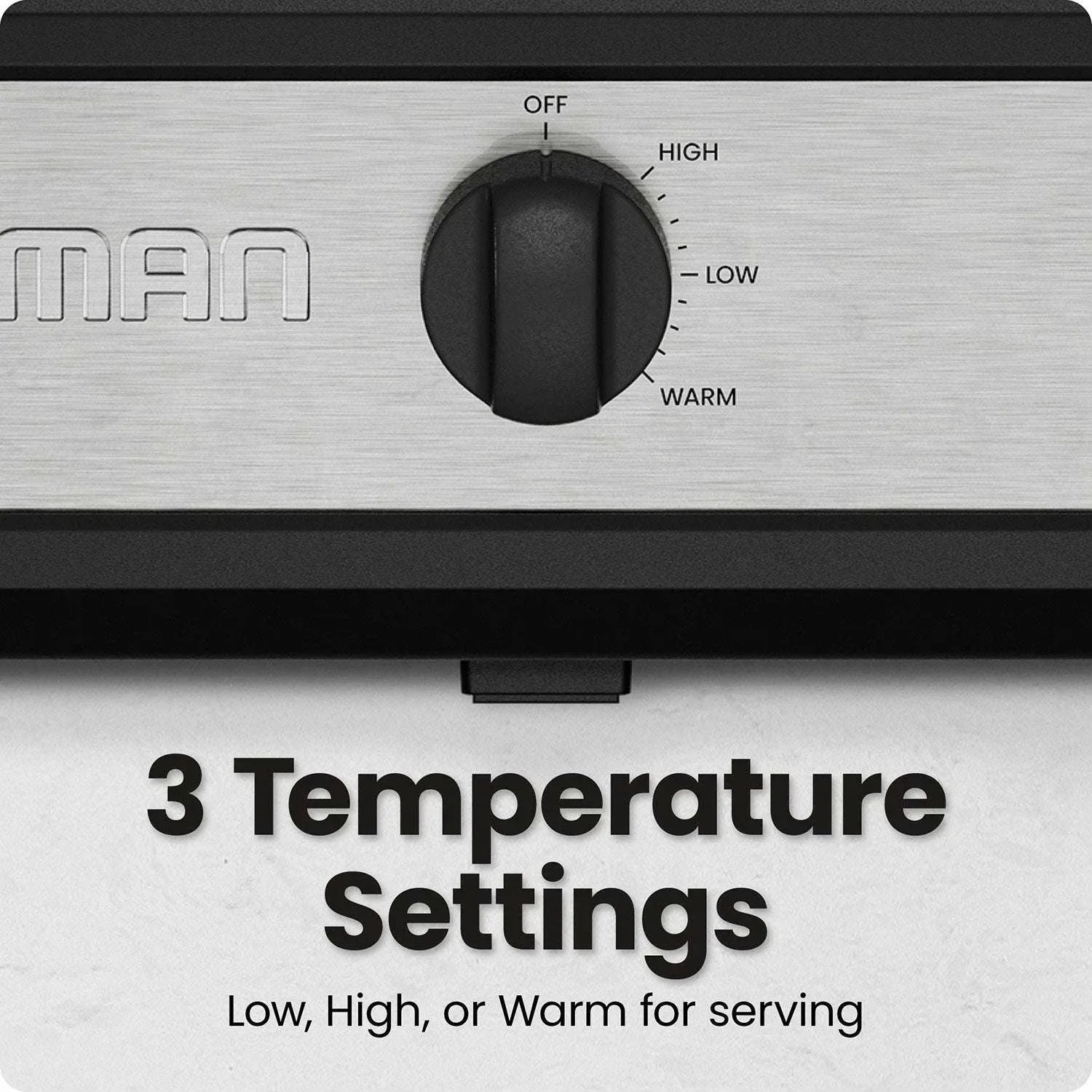 Chefman Stainless Steel Triple Slow Cooker & Buffet Server - USA MEGA SHOP