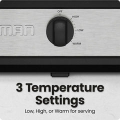Chefman Stainless Steel Triple Slow Cooker & Buffet Server - USA MEGA SHOP