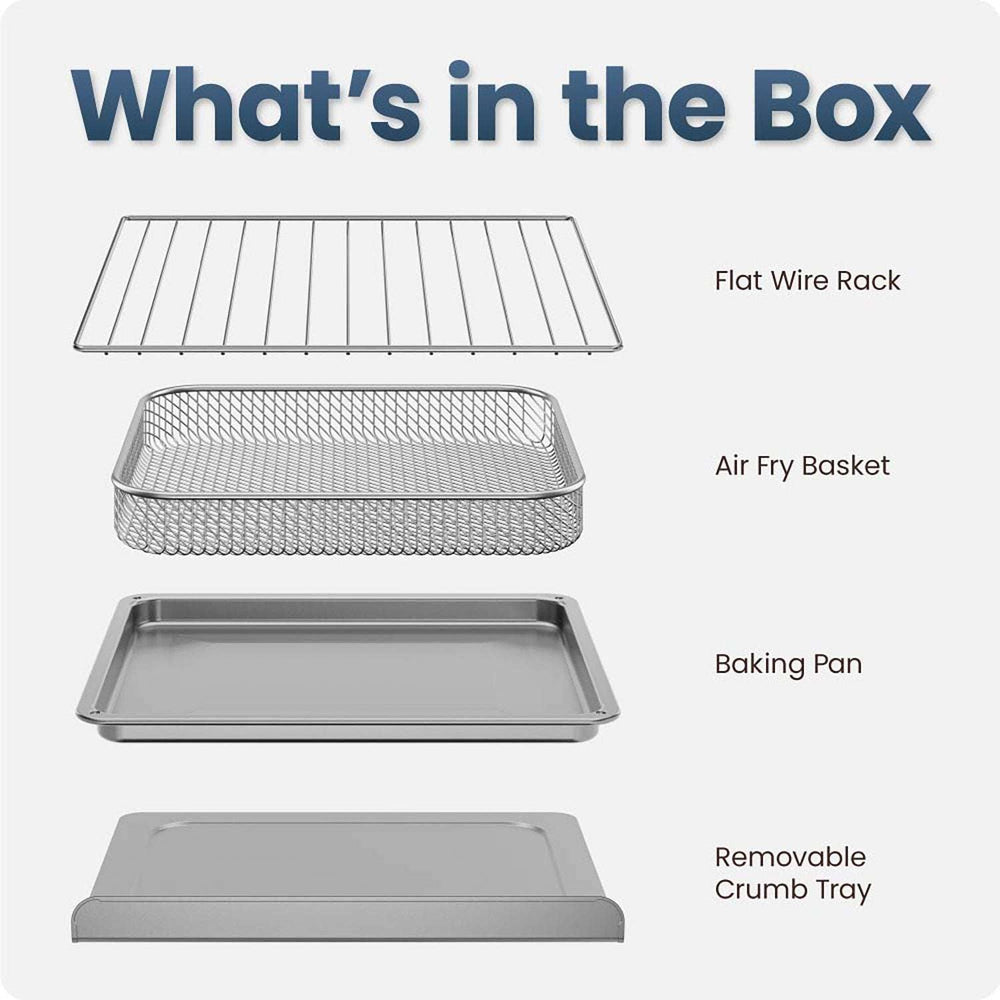 Chefman 10-in-1 Stainless Steel French Door Toaster Oven Air Fryer