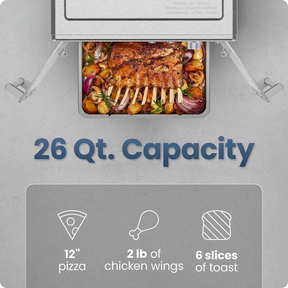 Chefman 10-in-1 Stainless Steel French Door Toaster Oven Air Fryer