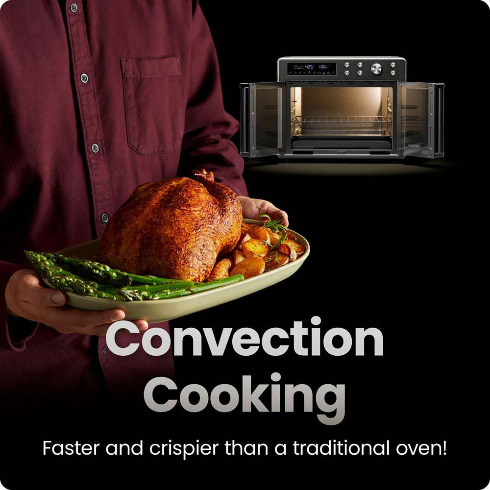 Chefman 10-in-1 Stainless Steel French Door Toaster Oven Air Fryer