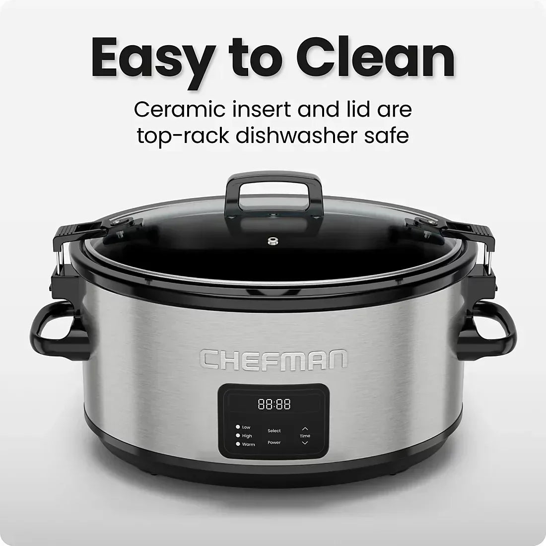 Chefman 7-Qt. Programmable Slow Cooker with Locking Lid