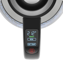 Electric kettle control panel with LED temperature display and buttons