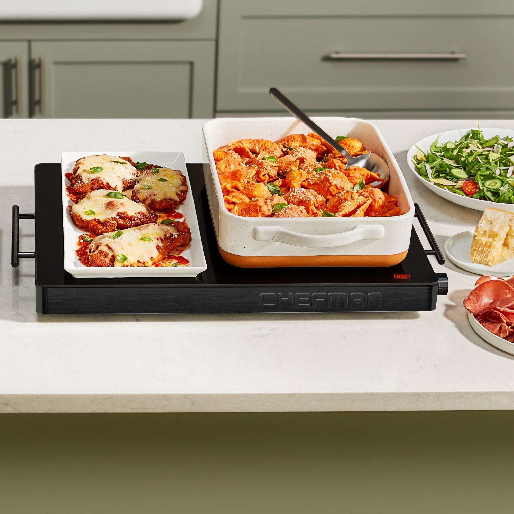 Chefman Electric Warming Tray with Adjustable Temperature Control