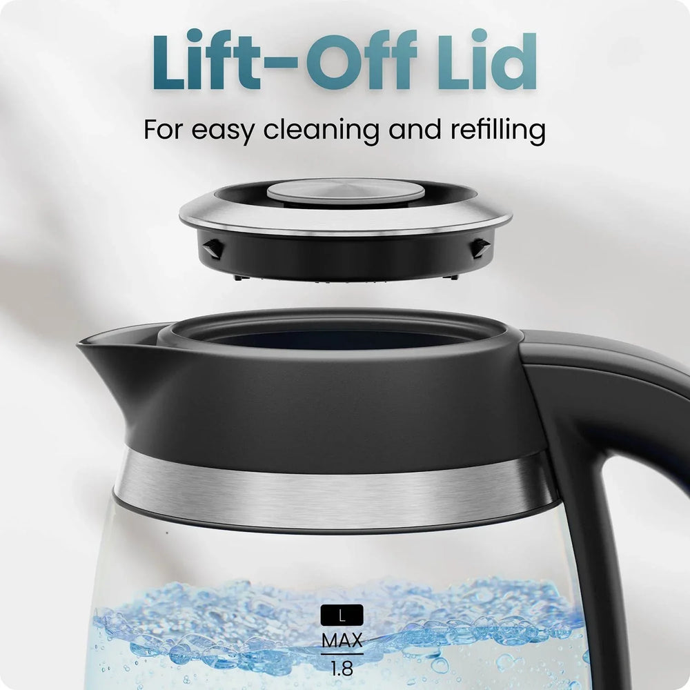Chefman Fast-Boil 1.8L Electric Kettle, 1500W with Removable Tea Infuser - USA MEGA SHOP