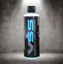 Chemical Guys VSS Scratch and Swirl Remover bottle, 16 oz, black cap, white liquid