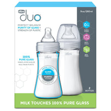 Chicco Duo baby bottle 2-pack box with two clear bottles and anti-colic design