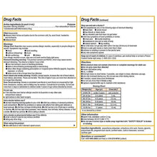Children's Motrin ibuprofen oral suspension Drug Facts back panel with directions