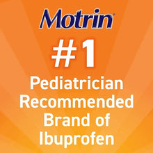 Motrin #1 pediatrician recommended ibuprofen brand badge