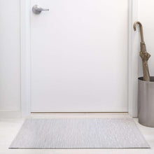 Chilewich woven willow rug, light gray rectangular flatweave