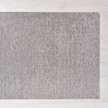 Chilewich shag indoor/outdoor mat, light gray, close-up pile texture