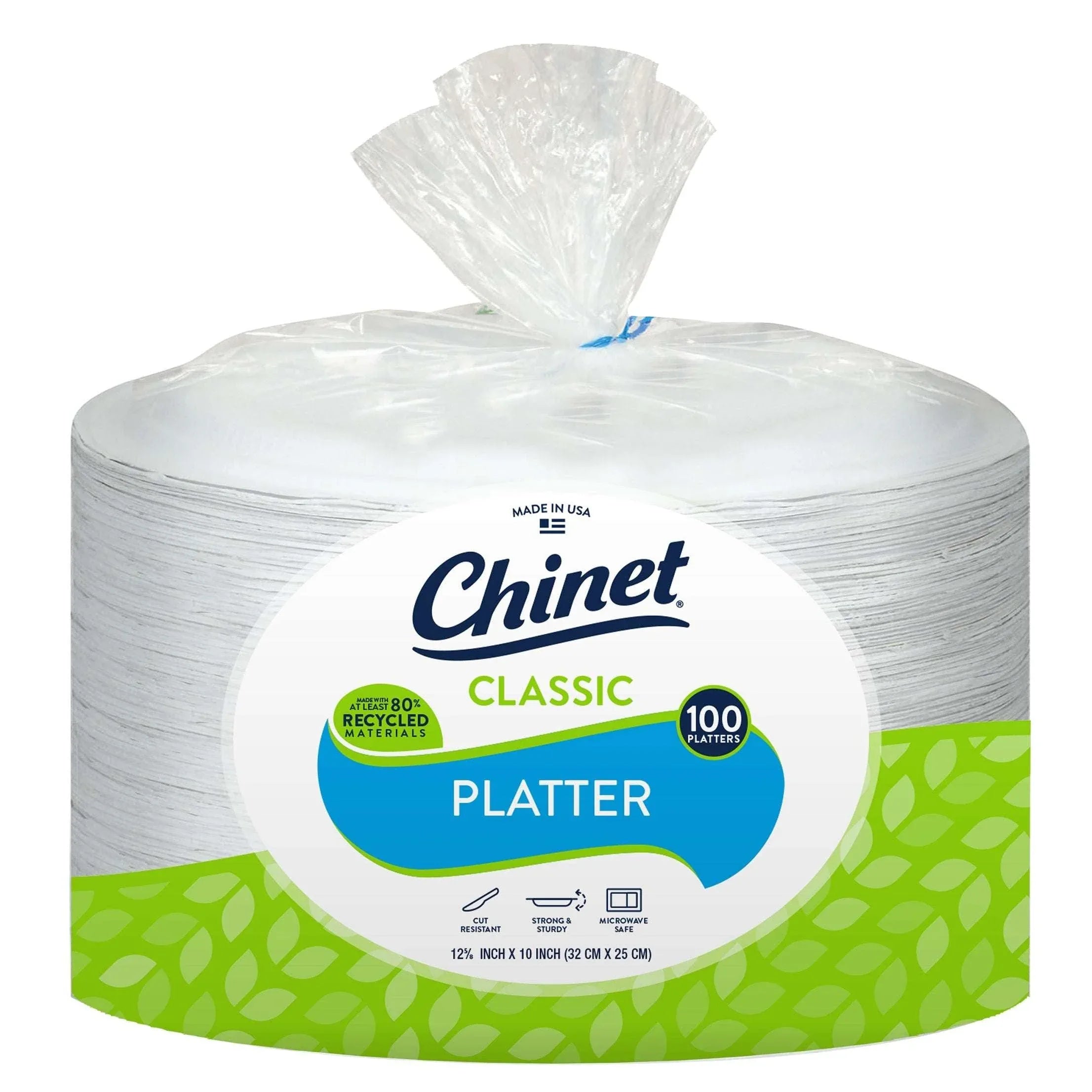Chinet Classic 12 5/8-inch x 10-inch Paper Platter, 100-count - USA MEGA SHOP