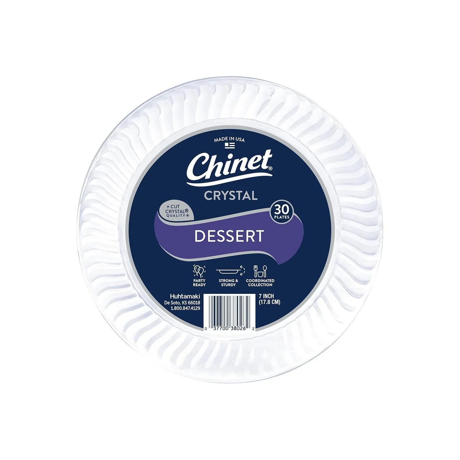 Chinet Crystal Clear Plastic Dessert Plate, 7" 150 ct.