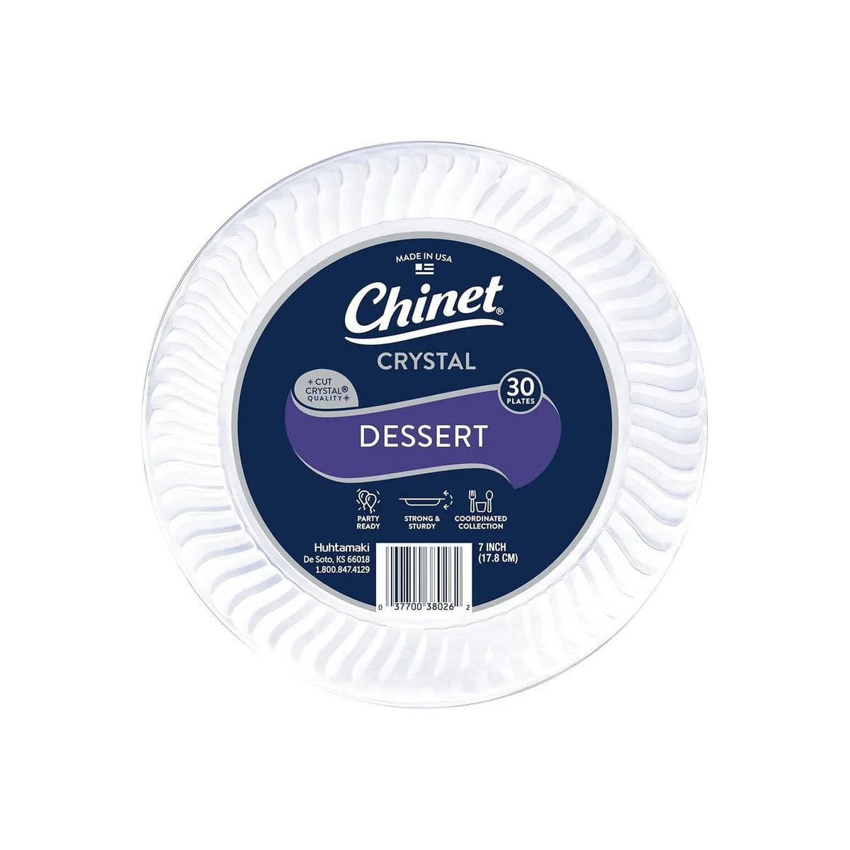 Chinet Crystal Clear Plastic Dessert Plate, 7" 150 ct.