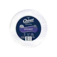 Clear plastic 7 in dessert plate with ridged rim, round