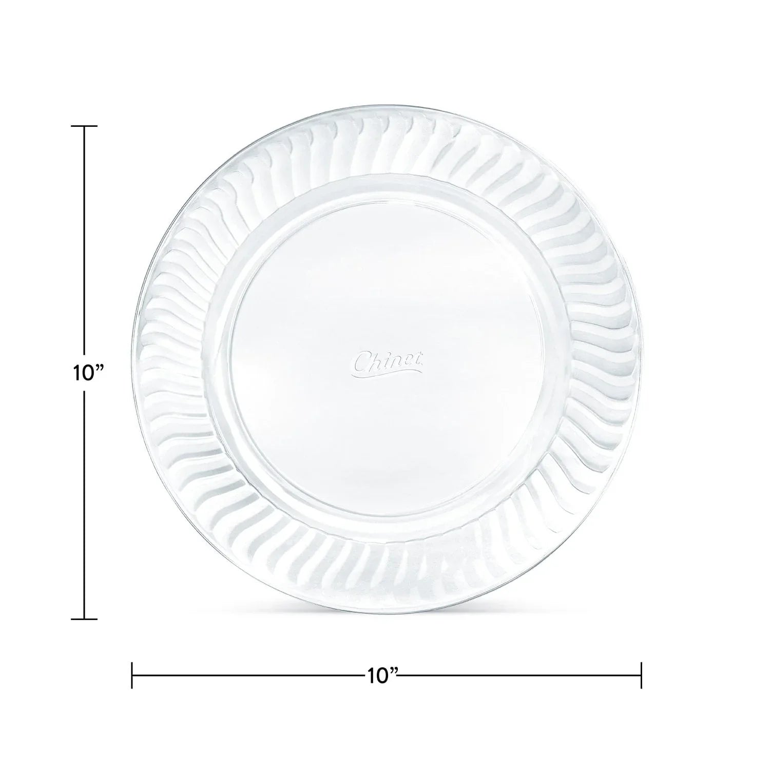 Chinet Crystal Clear Plastic Dinner Plate, 10" 100 ct.
