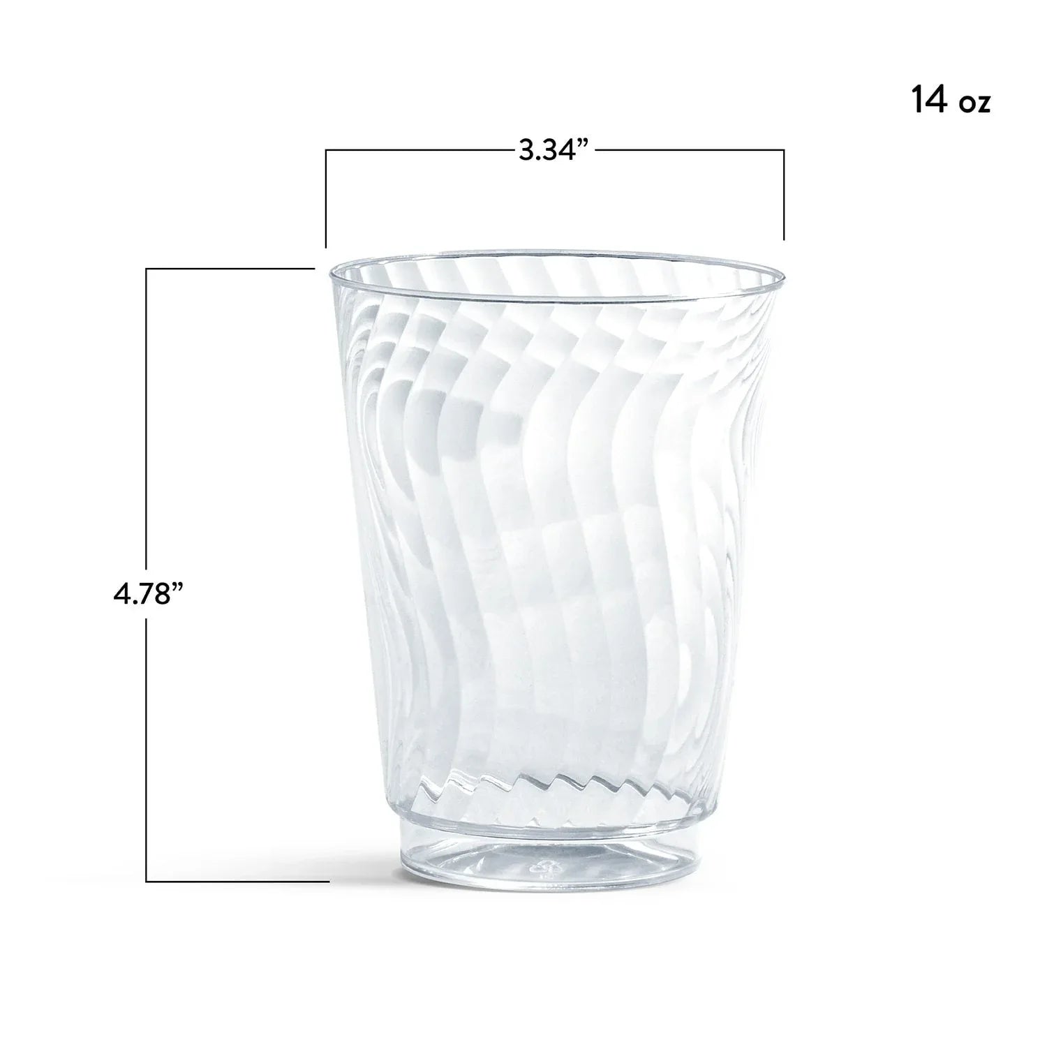 Chinet Crystal Plastic Cups, 14 oz., 180 ct.