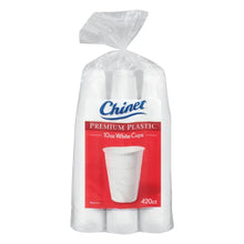 Chinet premium plastic cups, 10 oz white disposable cups, 420 count, stack bag