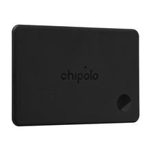 Chipolo CARD tracker card, matte black with chipolo logo and circular indicator cutout