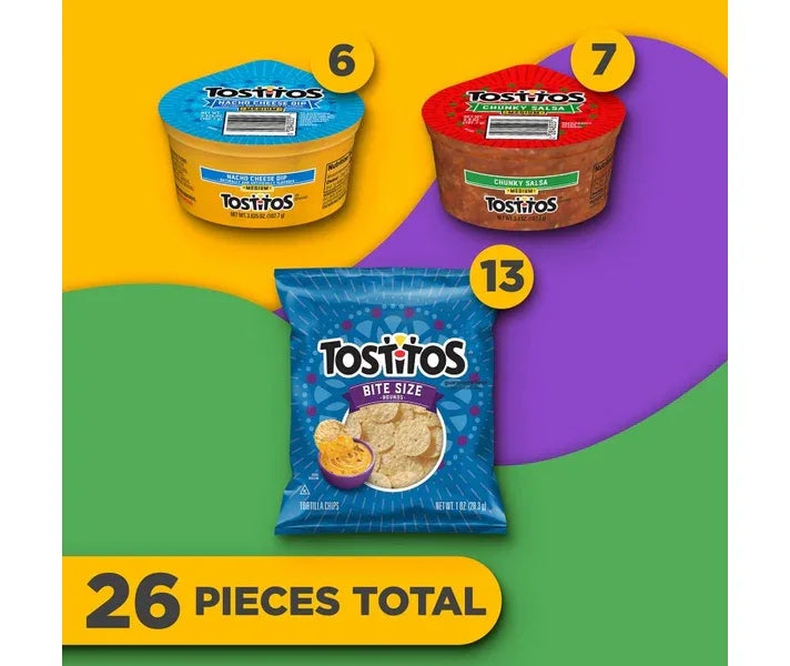 Tostitos Chips & Dip Mix, Variety Pack Snacks, 26 pack