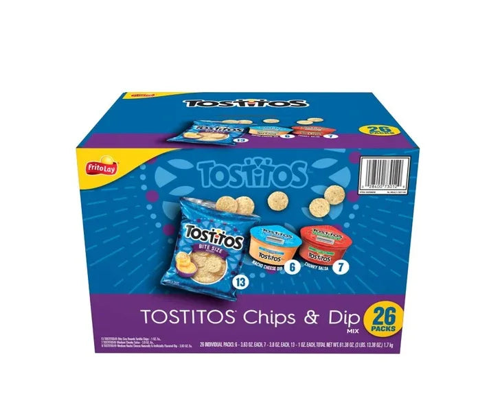 Tostitos Chips & Dip Mix, Variety Pack Snacks, 26 pack