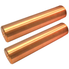Copper replacement anodes, two polished cylindrical rods with flat ends