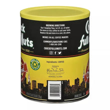Chock Full O'Nuts medium roast coffee can, back panel with brewing directions.