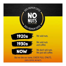 Chock Full O'Nuts coffee poster with 100% premium coffee and “NO NUTS” text.