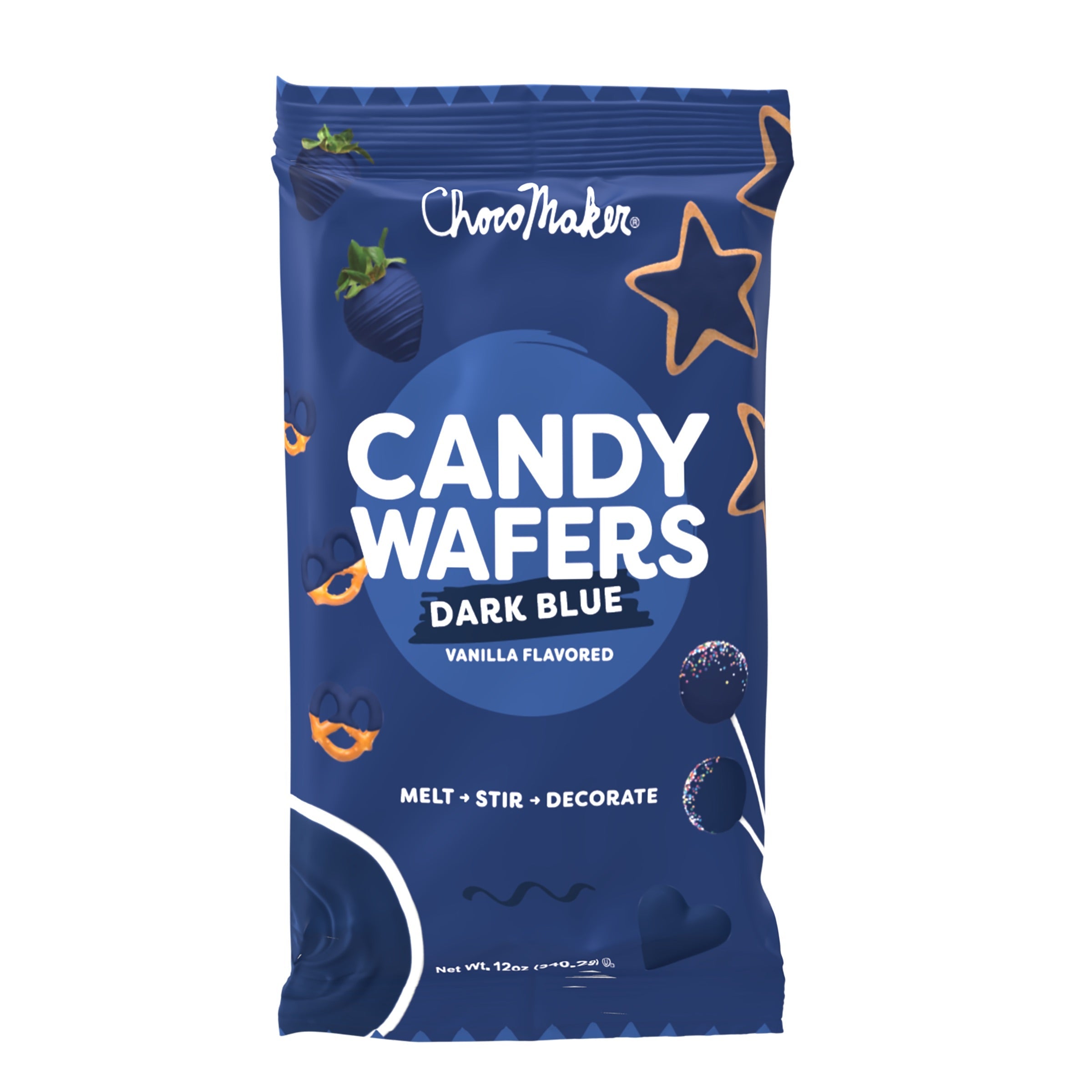 ChocoMaker Black Vanilla Flavored Candy Wafers, 12oz