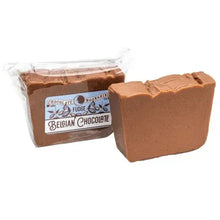 Wrapped chocolate fudge block with 'Chocolate Moonshine Fudge' label