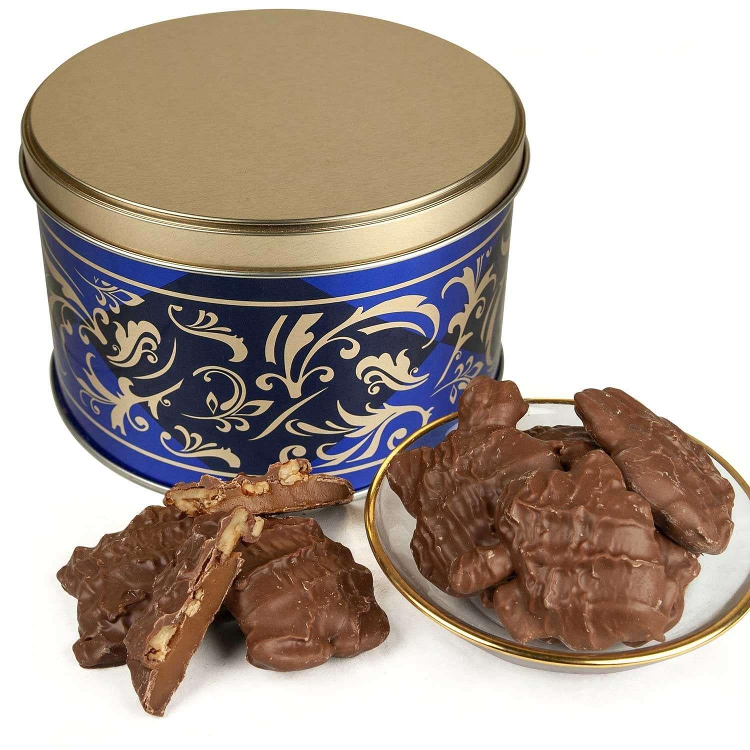 Chocolate Pecan Clusters Gift Tin, 23 oz. - USA MEGA SHOP