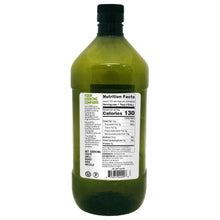 Avocado oil bottle with black cap; nutrition facts and ingredients panel on back.