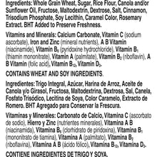 Cinnamon Toast Crunch ingredients list on cereal box