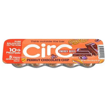 Resealable 5-piece pack of Circ peanut chocolate chip energy bites