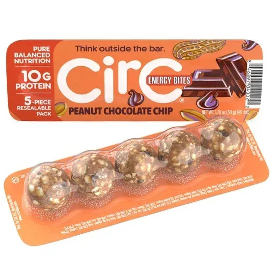 Circ Energy Bites, Peanut Chocolate Chip, 1.76 oz, 14-count