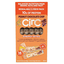Circ peanut chocolate chip energy bites resealable 5-piece pack, 10g protein