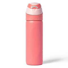 Cirkul 26oz StrawSip Flip Water Bottle, Stainless Steel, Double Wall Insulated, Charmed (Coral) - USA MEGA SHOP