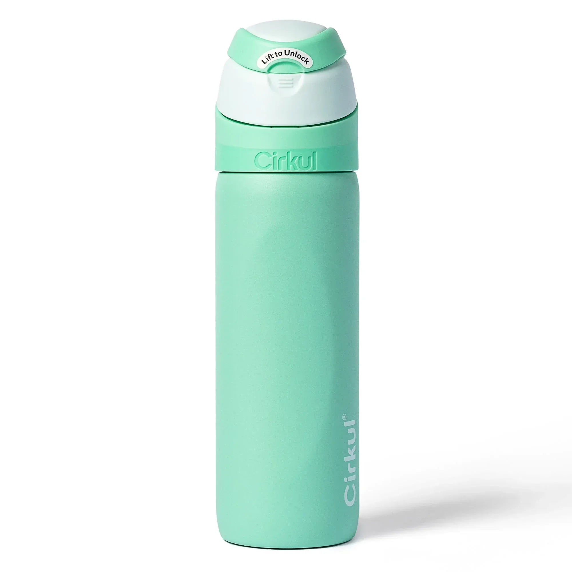 Cirkul 26oz StrawSip Flip Water Bottle, Stainless Steel, Double Wall Insulated, Charmed (Coral)