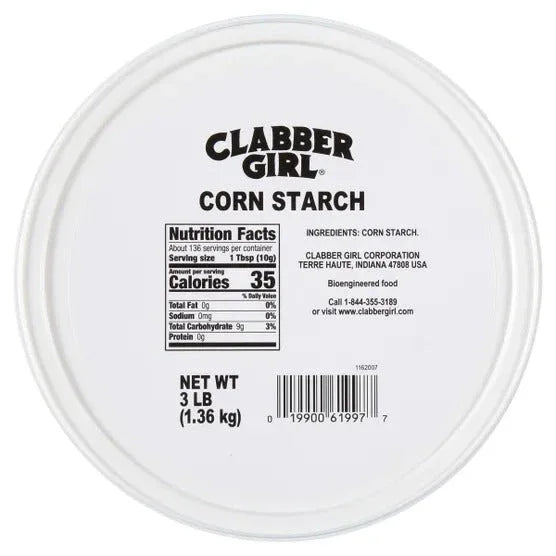 Clabber Girl Corn Starch, 3 lbs - USA MEGA SHOP