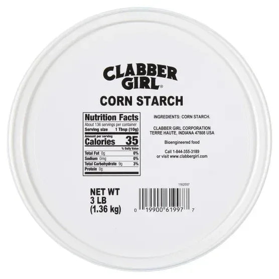 Clabber Girl Corn Starch, 3 lbs