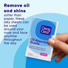 Oil absorbing sheet pack with a sheet held by fingertips