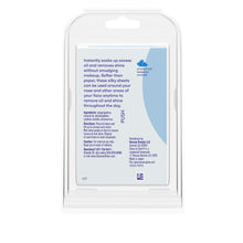 Back of Clean & Clear oil absorbing sheets package, 50 count
