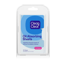 Clean & Clear oil absorbing sheets in portable pack, 50 count