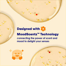Facial cleanser gel with small exfoliating beads floating in a clear liquid.