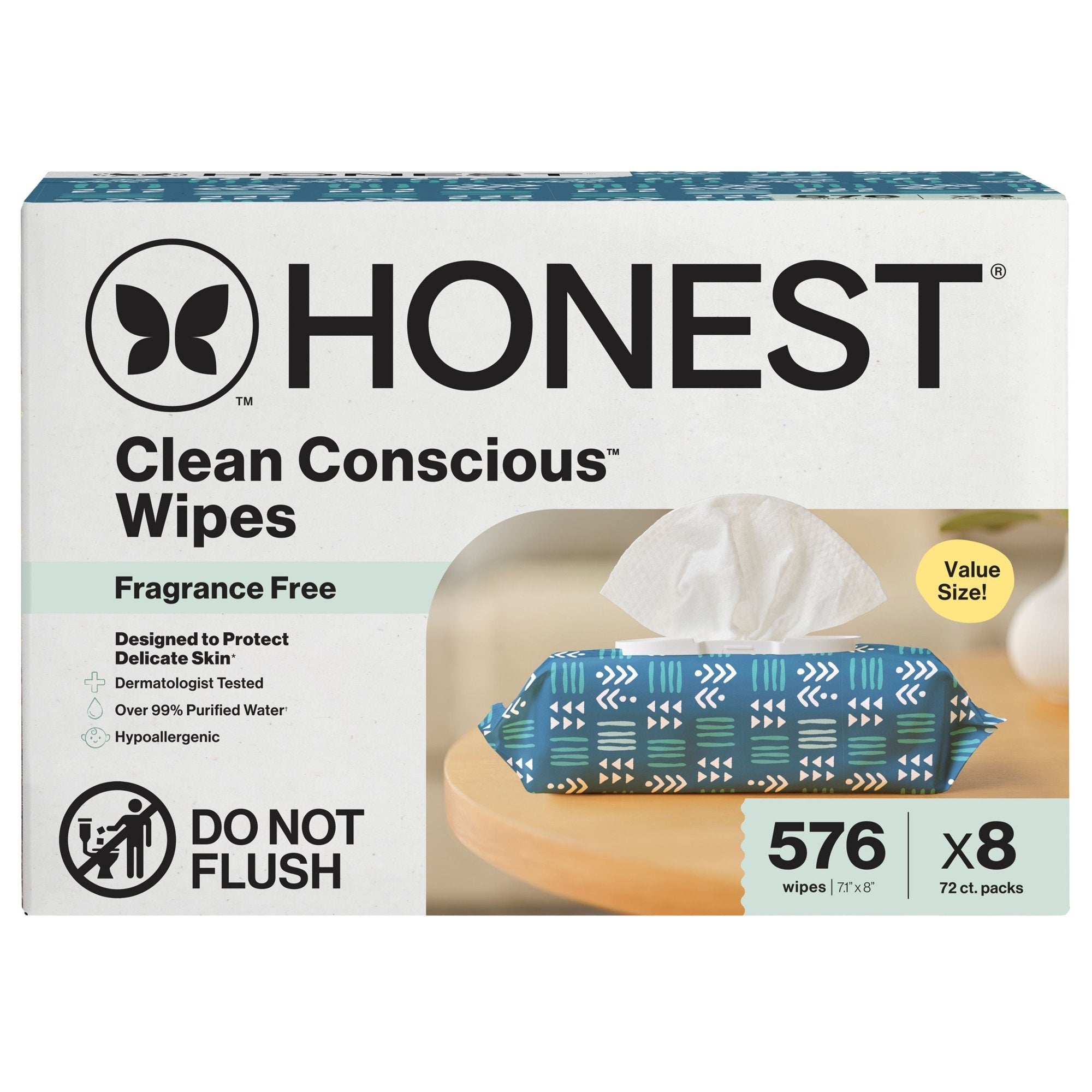 Clean Conscious™ Wipes, Balance Blues, 576 Count