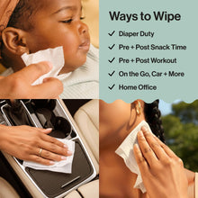Disposable wipes used to clean a baby and wipe a pet