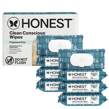 Honest Clean Conscious wipes multipack with teal packs and white wipe box